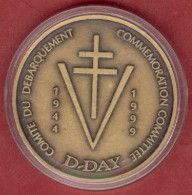 Delcampe - ** MEDAILLE  D. DAY  1944  - 1999 ** - 1939-45