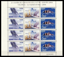 Delcampe - ESPAÑA 2004 - EXPOSICION MUNDIAL DE FILATELIA EN VALENCIA -CIUDAD MAR - EDIFIL 4092/4093** - MP 84** - Ungebraucht