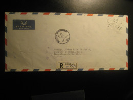 Delcampe - KABOUL Kabul 1974 To Barcelona Spain Registered Air Mail Cancel Postes Postage Paid Cover AFGHANISTAN - Afghanistan