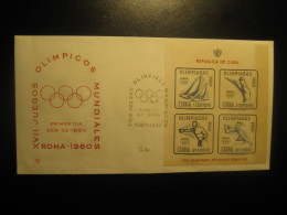 Delcampe - Yvert Bloc 17 Imperforated Sailing Shooting Boxing Athletics ROMA Italy Olympic Games Olympics Cancel Cover - Sommer 1960: Rom