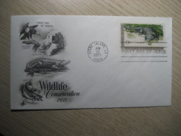 Delcampe - AVERY ISLAND 1971 Alligator Crocodile Caiman Reptile FDC Cancel Cover USA - Sonstige & Ohne Zuordnung