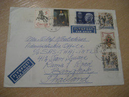Delcampe - UPPSALA 1973 To Bangkok Thailand Air Mail Cancel Cover SWEDEN - Briefe U. Dokumente