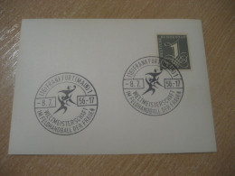 Delcampe - FRANKFURT 1956 World Cup Women Handball Cancel Card GERMANY - Pallamano
