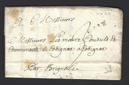 Delcampe - 1 EURO N° 33 Lettre France AIX 1750 - 1701-1800: Vorläufer XVIII