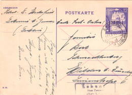 Delcampe - POLAND GENERAL GOVERNMENT 1943 POSTCARD  MiNr P 12 02 SENT FROM ZAMOŚĆ - Algemene Overheid