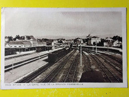 Delcampe - CPA - 88 - SAINT DIE - LA GARE VUE DE LA GRANDE PASSERELLE - Saint Die