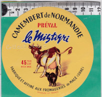 Delcampe - D1825  FROMAGE  CAMEMBERT CHAT LE MISTIGRI MACE ORNE  45 % - Käse