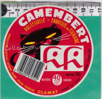 Delcampe - D1828  FROMAGE  CAMEMBERT CHAT FIFI CLAMAT LE LUDE SARTHE AMBILOU INDRE ET LOIRE CODE BARRE - Käse