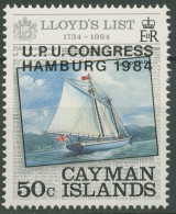 Delcampe - Cayman Islands 1984 UPU Weltpostkongress Hamburg Segelschiff 531 Postfrisch - Cayman Islands