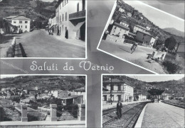 Delcampe - Ar177 Cartolina Saluti Da Vernio 4 Vedutine Stazione Ferroviaria  Prato - Prato
