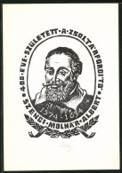 Delcampe - Exlibris Szenci-Molna`r-Albert, Porträtbild Von Einem Berühmten Dichter, 1574-1534 - Bookplates