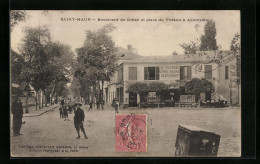Delcampe - CPA Adamville, Boulevard De Creteil Et Place Du Theatre - Creteil