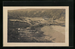 Delcampe - Foto-AK Manchester, CA, Alder Creek Bridge After The Earth Quake 1906 - Andere & Zonder Classificatie