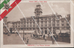 Delcampe - As427 Cartolina Visioni Della Nuova Italia Trieste La Piazza Grande - Trieste (Triest)