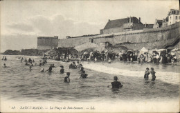 Delcampe - CPA Saint Malo La Plage De Bon Secours - Saint Malo