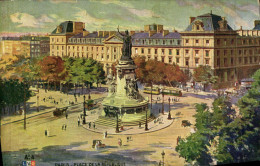 Delcampe - CPA Paris Place De La Republique - Plätze