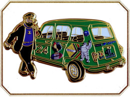 Delcampe - Renault 4L Verte Dos Doré - Renault