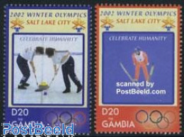 Delcampe - Gambia 2002 Salt Lake City 2v, Mint NH, Sport - Olympic Winter Games - Skiing - Skisport