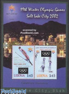 Delcampe - Liberia 2002 Salt Lake City S/s, Mint NH, Sport - Olympic Winter Games - Skiing - Skisport