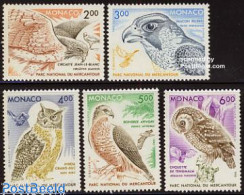 Delcampe - Monaco 1993 Mercantour Park, Birds 5v, Mint NH, Nature - Birds - Birds Of Prey - Owls - National Parks - Unused Stamps