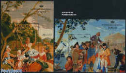 Delcampe - Spain 2008 Wall Carpets 2 S/s, Mint NH, Performance Art - Various - Music - Textiles - Nuovi