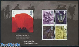 Delcampe - Great Britain 2007 Lest We Forget, Passchendaele 1917 S/s, Mint NH, Nature - Flowers & Plants - Unused Stamps
