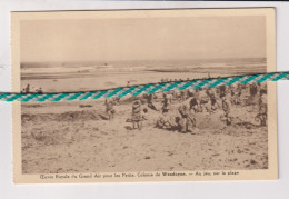 Delcampe - Wenduine, Oeuvre Royale Du Grand Air Pour Les Petits. Colonie De Wenduyne. Au Jeu, Sur La Plage - Wenduine