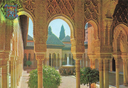 Delcampe - [-5%] ESPAGNE - Granada - Alhambra - Patio De Los Leones - Galeries - Fontaine - Cour Des Lions - Carte Postale - Granada