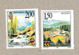 Delcampe - Bosnie Serbe Serbian Bosnia - 1999 - Europa - Yvert  N°125 Et 126 -  Réserves Et Parcs Naturels - 1999