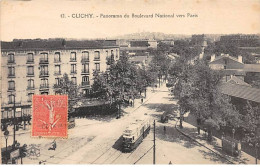 Delcampe - CLICHY - Panorama Du Boulevard National Vers Paris - Très Bon état - Clichy