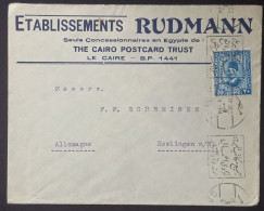Delcampe - Ägypten, Firmenbriefumschlag, Etablissements Rudmann, CAIRO, 1938? N. Esslingen - Covers & Documents