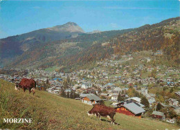 Delcampe - Animaux - Vaches - Haute Savoie - Morzine - Vue Générale Et La Pointe De Nantaux - CPM - Voir Scans Recto-Verso - Kühe