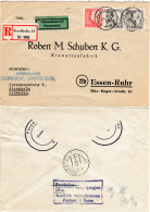 Delcampe - Schweden 1952, 3 Marken Auf Reko Brief M. Amtlichem Briefverschluss V. ESSEN - Briefe U. Dokumente