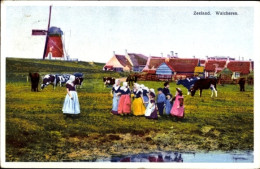 Delcampe - CPA Walcheren Zeeland, Niederländische Trachten, Windmühle, Nenke & Ostermaier Serie 165 Nr. 2958 - Sonstige & Ohne Zuordnung
