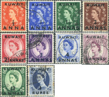 Delcampe - 770945 USED KUWAIT 1952 SELLOS DE GRAN BRETAñA, ELISABETH II, SOBRECARGADOS - Kuwait