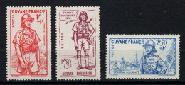 Delcampe - Guyane - YV 169 à 171 N** MNH Luxe Complète , Défense De L'empire - Nuovi