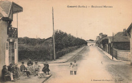 Delcampe - Connerré * Le Boulevard Marceau * Café Buvette * Villageois - Connerre