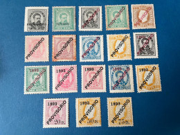 Delcampe - (T3) Portugal - 1892 D. Luis Surcharged Complete Set - Af. 80 To 97 (MH/ No Gum) - Ungebraucht