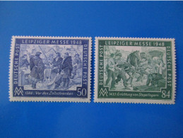Delcampe - Leipziger Messe 1948 - Y&T N° 55 Et 56 - Deutsche Post - Foire De Leipzig - Mint
