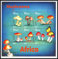 Delcampe - 81147 Gambie Gambia Y&t N°3167/3172 Psilocybe Champignons Afrique Mushrooms Funghi Pilze ** MNH 2000 - Pilze