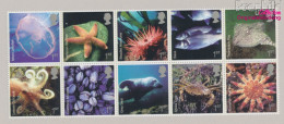 Delcampe - Großbritannien 2480-2489 Zehnerblock (kompl.Ausg.) Postfrisch 2007 Meerestiere (10805945 - Used Stamps