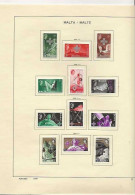 Delcampe - Malta      .  SG     .   11 Pages With Stamps  .  '57-'68       .     *    .    Mint-hinged - Malta (...-1964)