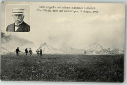 Delcampe - 13272797 - Eine Minute Nach Der Katastrophe 1908 AK - Dirigibili