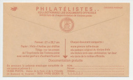Delcampe - Postal Cheque Cover France Printing Press - Stamps - Official Document - Other & Unclassified