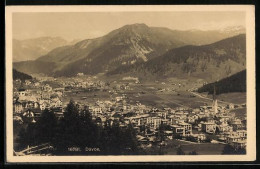 Delcampe - AK Davos, Totalansicht Aus Der Vogelschau - Davos
