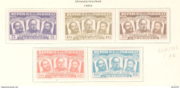 Delcampe - Paraguay - (1954) -  P A  Hommage Aux Heros Nationaux  Neufs* -  MLH - - Paraguay