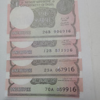 Delcampe - Q)....ENDING 916 X  4 DIFF.  YEARS   NOTAS  CEDULA  INDIA..INDE..INDEIN - Inde