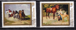 Delcampe - Timbre(s) Oblitéré(s) Hongrie Année 1979 N° 2666/2667 Thème Chevaux Tableaux Peinture De Maîtres Réf 9948 - Gebruikt