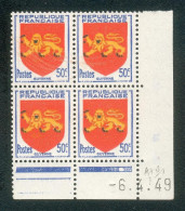 Delcampe - Lot C133 France Coin Daté Blason N°835 (**) - 1940-1949