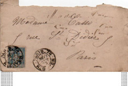 Delcampe - 3V7Cr   Courrier Enveloppe 1895 Paris - 1876-1898 Sage (Type II)